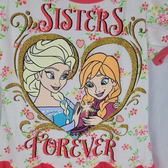 Disney Frozen Bow Back Tulle‎ Ruffle Dress - Picture 2 of 6